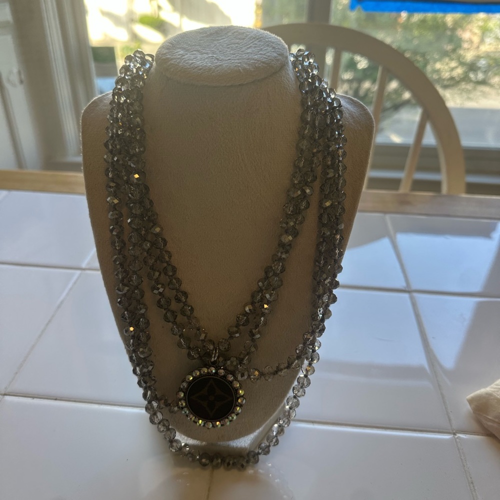 Elegant Silver Beaded Necklace